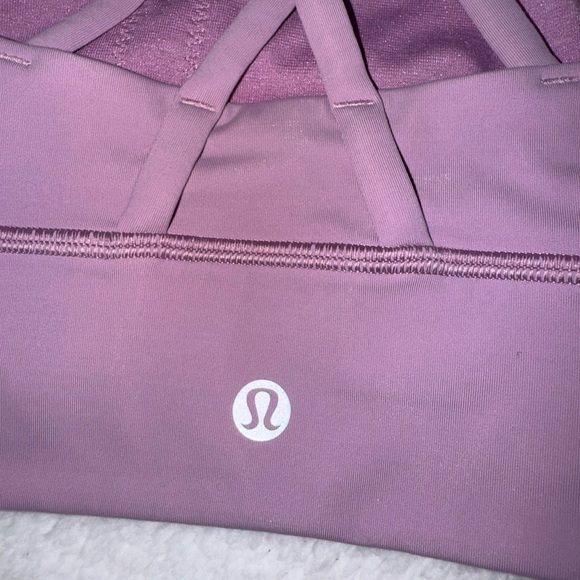 Lululemon longline bra size 4. Mauve pink color - Picture 3 of 4
